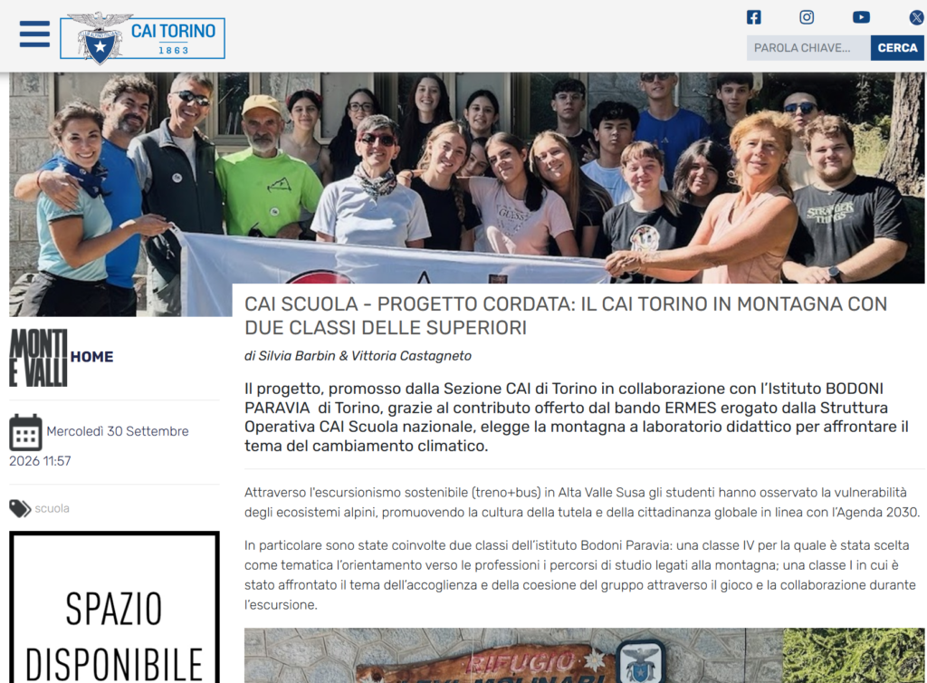 articolo che è uscito ieri sulla rivista Monte Valle